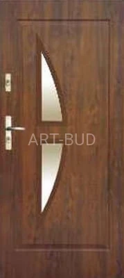 Drzwi stalowe KMT Plus 54, zewnętrzne przeszklone, tłoczenie Xs2, rozmiar 90 z ościeżnicą 10CP (1szt)