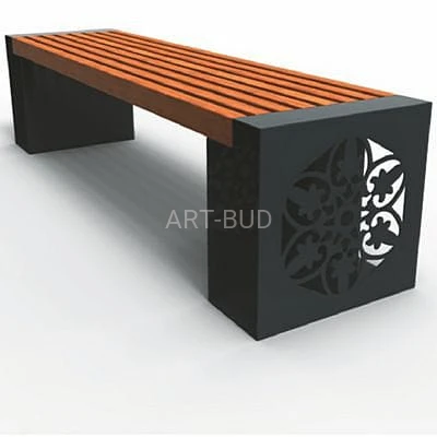 Ławka miejska parkowa długość 180 cm stalowa 