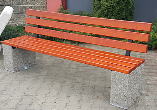 Ławka betonowa miejska z betonu architektonicznego