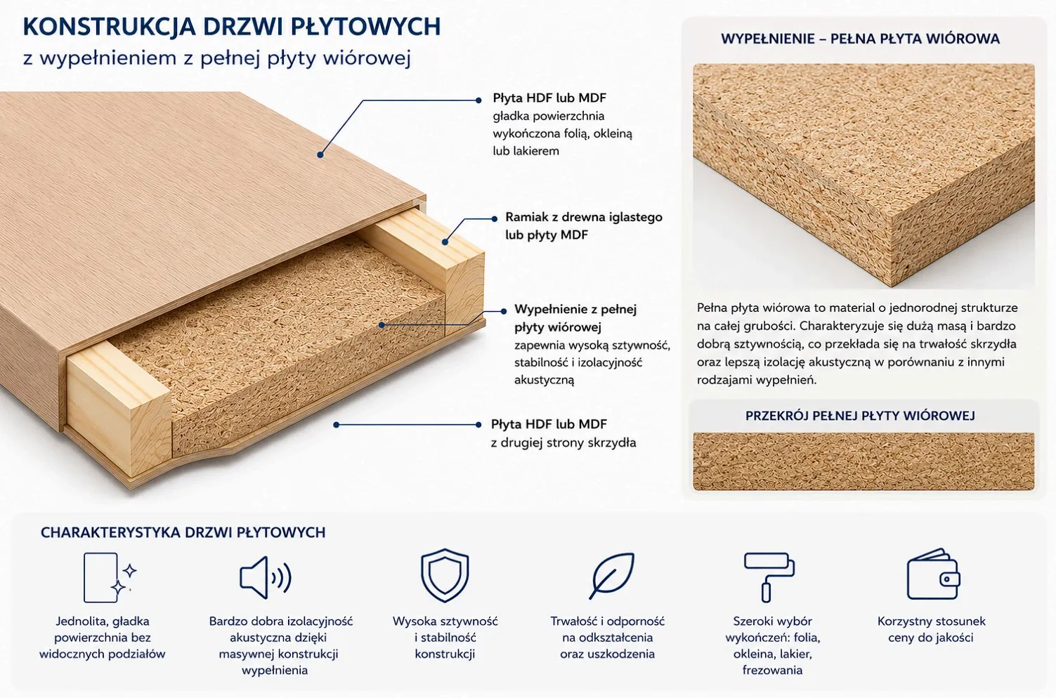 płyta wiórowa pełna