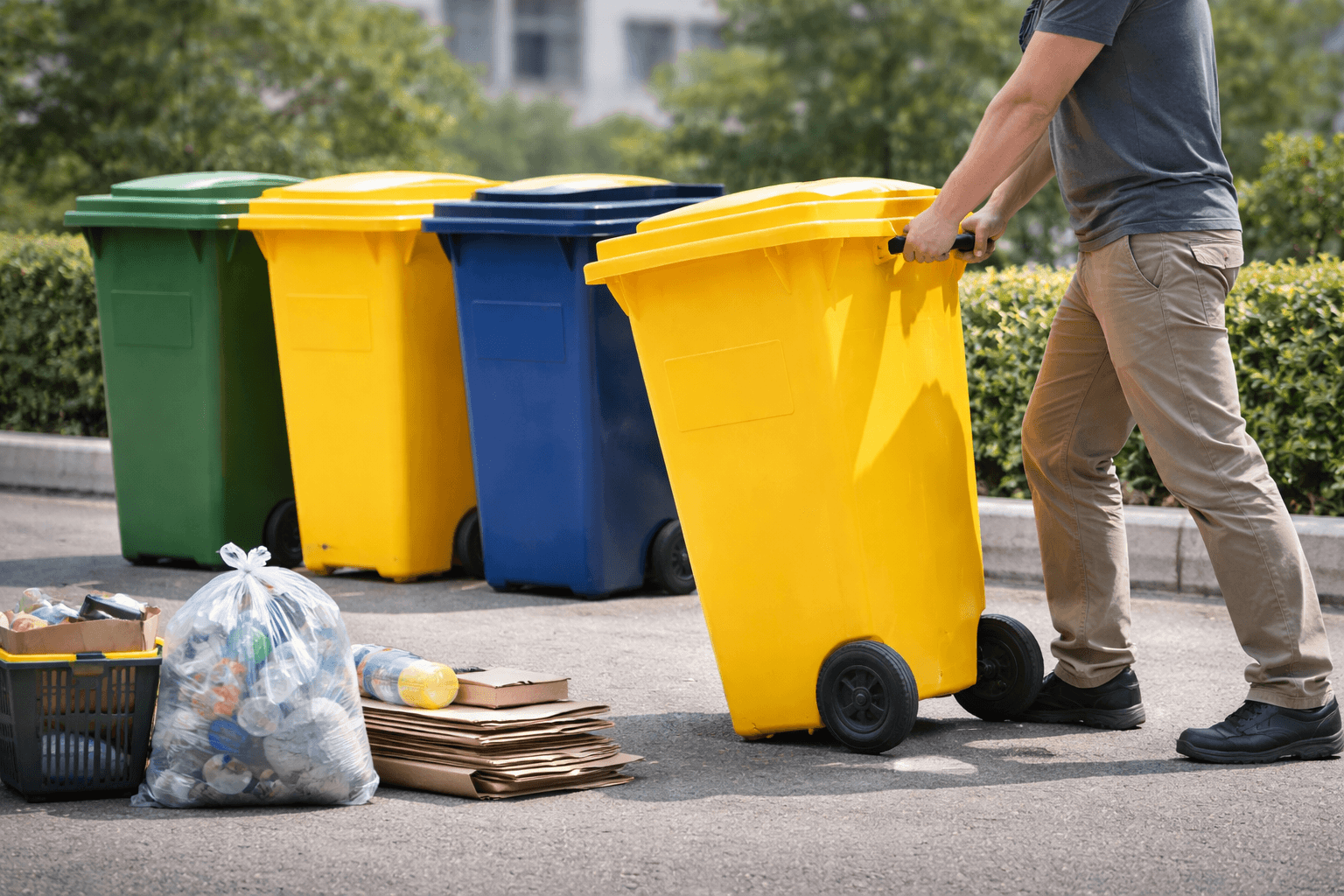 plastikowe kontenery na odpady   