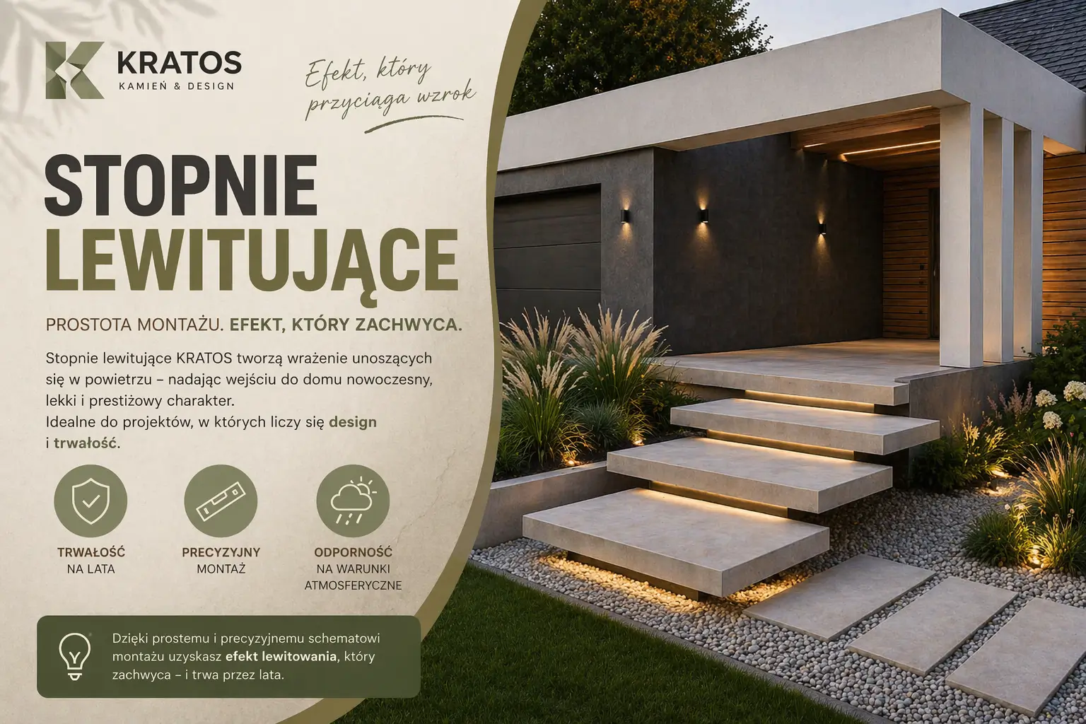 stopnie lewitujące montaż