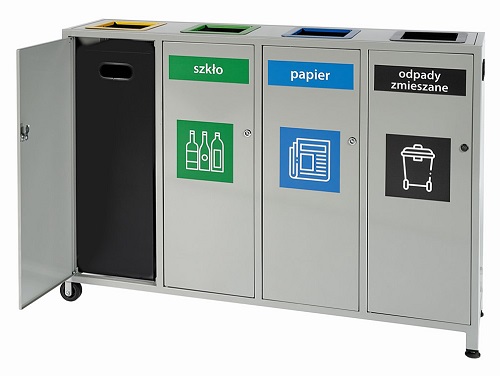 Kosz uliczny miejski do selektywnej zbiórki odpadów K-SL 2