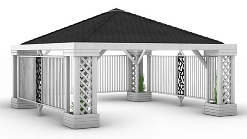 Altana ogrodowa drewniana Luiza 4 x 4 m