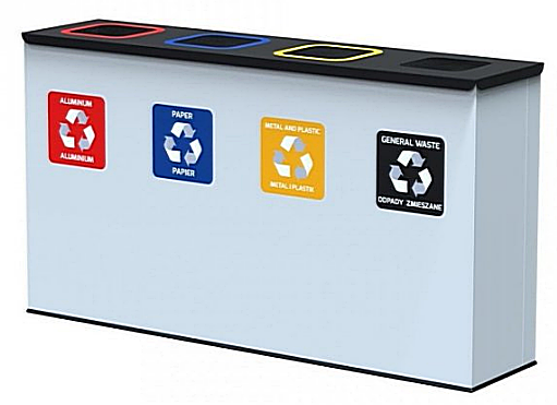 Stacja do segregacji EKO STATION 4 strumienie Antibacterial 