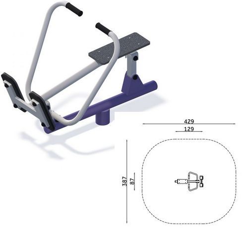 Siłownie plenerowe FI-009 Wioślarz Seria Standard