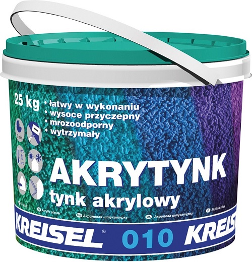 Tynk akrylowy zewnętrzny Akrytynk 010 wodoodporny mrozoodporny 25 kg Kreisel