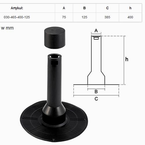 Kominek wentylacyjny do pap termozgrzewalnych system IDEAL