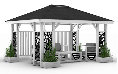 Altana ogrodowa Beza drewniana 3 x 4 m