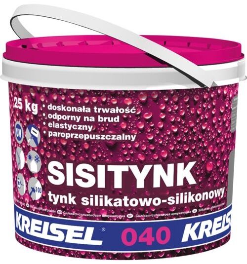 Tynk silikatowo-silikonowy SISITYNK 040 25 kg Kreisel