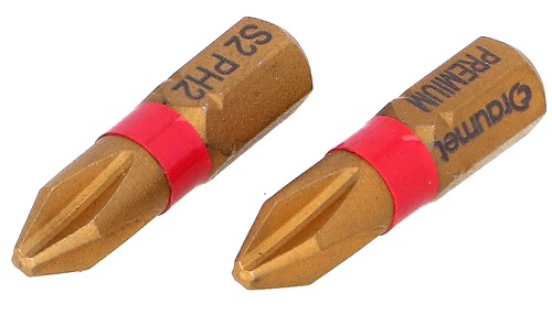 Bit krzyżowy tytanowy TiN PH 25mm 2szt PH2 8906 Draumet Premium