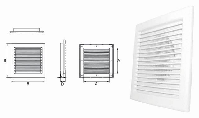 Kratka wentylacyjna DL 135 RW Dospel 007-0165