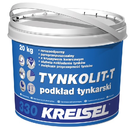 Środek gruntujący grunt pod tynki mineralne akrylowe i mozaikowe TYNKOLIT-T 330 20 kg Kreisel