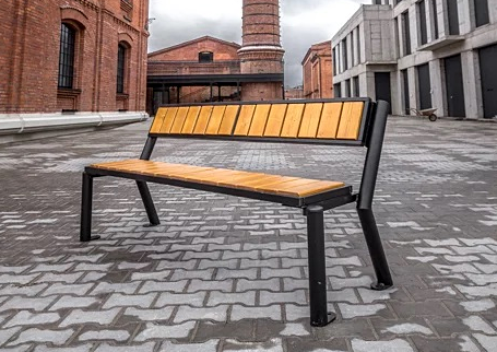 Ławka parkowa stalowo drewniana Gladiator Prestige
