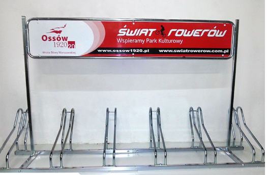 Stojak na rowery CROSS-6 z reklamą