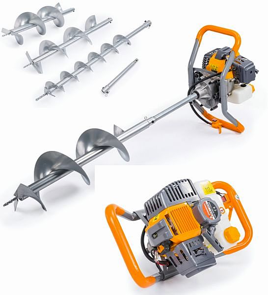 Wiertnica spalinowa PM-SWG-600N-3W 6KM + 3x wiertła Powermat