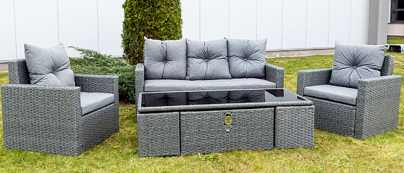 Zestaw ogrodowy z technorattanu CYPR