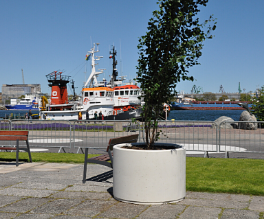 Donica betonowa okrągła 112×80 kod 295 z betonu architektonicznego 