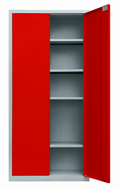 Szafa na segregatory dwudrzwiowa model TG-1SDB-ECO z czerwonymi drzwiami Metalkas