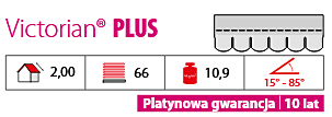 Gonty bitumiczne dachowe i papowe dachówka bitumiczna Victorian PLUS IKO