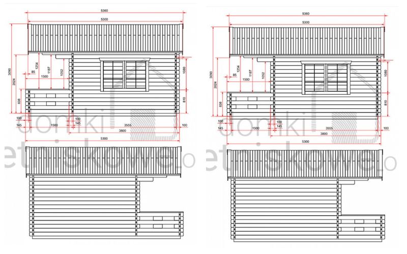 Drewniany domek letniskowy Igor I  12 + 5,2 m2
