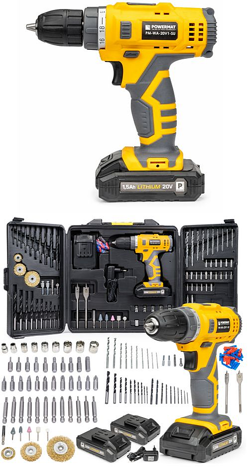 Wkrętarka akumulatorowa zestaw 92el PM-WA-20V1-SU Powermat