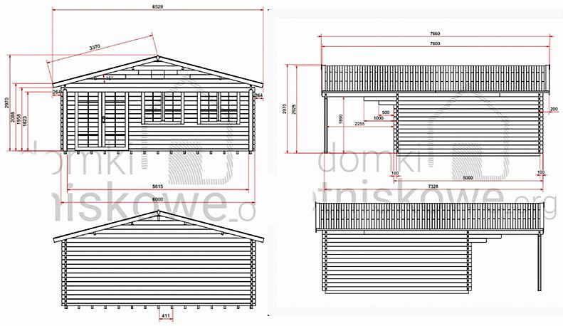 Drewniany domek letniskowy Helena 27 m2