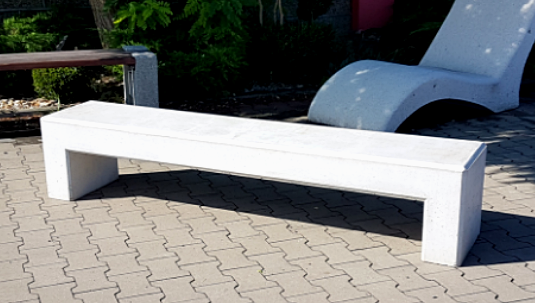 Ławka prosta z betonu architektonicznego  kod 465