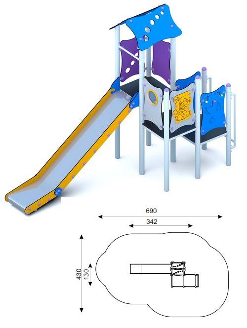 Zestaw zabawowy ZT-010 SOTO Seria City Basic zjeżdżalnia