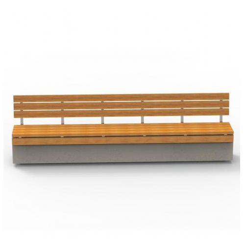 Ławka betonowo drewniana z oparciem RELAX 3.0 Deco 320