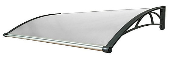 Daszek markiza modułowa z poliwęglanu Valtellina 120 X 82 cm brąz lub szary Gutta