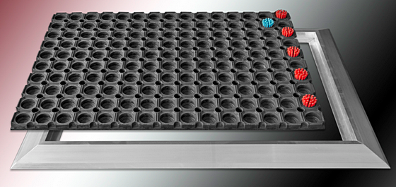 Wycieraczka ażurowa zewnętrzna mata gumowa G1A w ramce aluminiowej Ferroplast