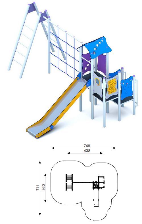 Zestaw zabawowy ZT-011 Zeke Seria City Basic zjeżdżalnia