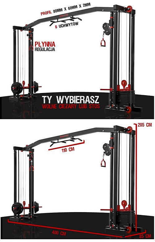 Brama do ćwiczeń na stosy i krążki typ HM1 Kelton Heavy siłownie wewnętrzne