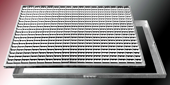 Wycieraczka zewnętrzna oczkowa ząbkowana ocynkowana M4M w ramce metalowej Ferroplast 