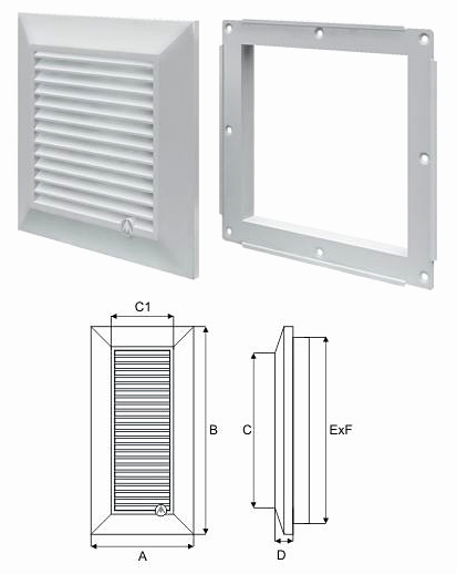 Kratka wentylacyjna Duo Smart 135 Ø100 007-4178 Dospel