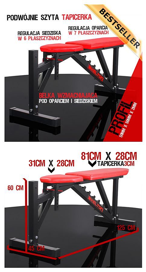 Ławka do wyciskania Tryton HL9 Kelton HEAVY