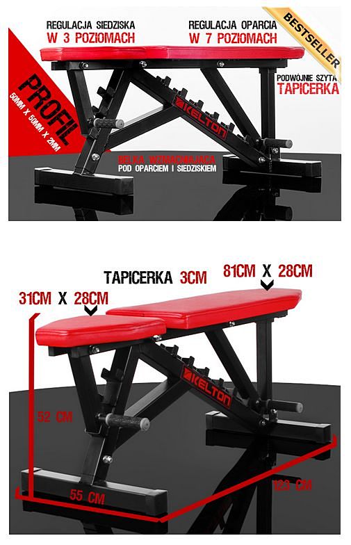 Ławka do wyciskania Avenger HL10 Kelton Heavy