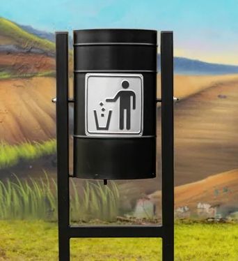 Kosz na śmieci miejski stalowy Oslo