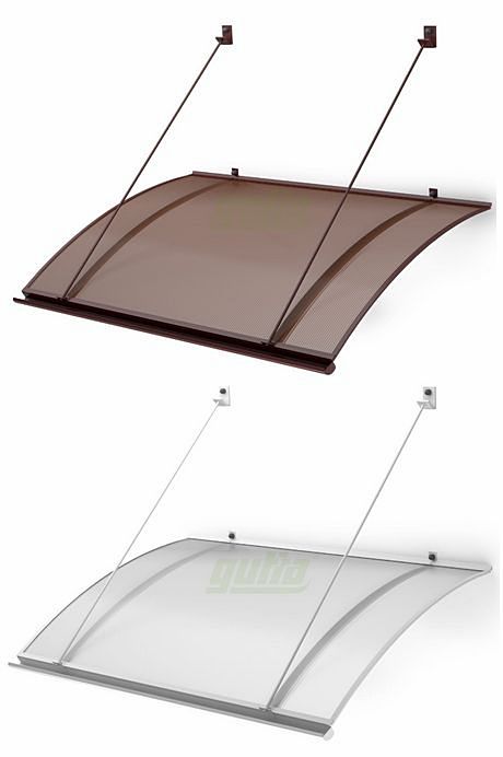 Daszek nad drzwi wejściowe poliwęglanowy Swing PC 140M/160 biały lub brązowy Gutta