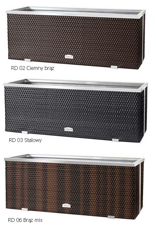Donica ogrodowa technorattanowa 108x39x43