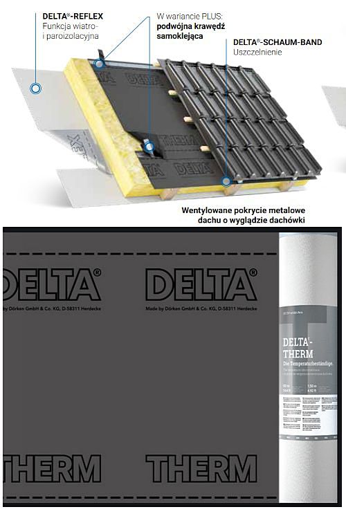 Termostabilna membrana wstępnego  Delta-Therm  Delta-Therm Plus