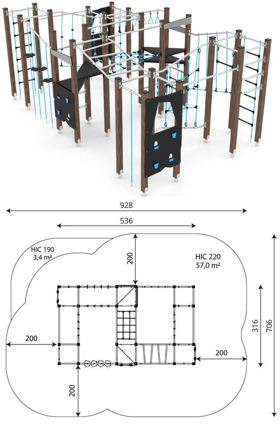 Urządzenie na plac zabaw WD1463 7-16 lat seria Climboo