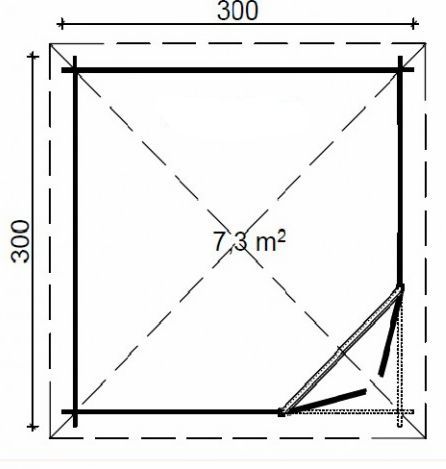 Drewniany domek narzędziowy Tina A 4 m2