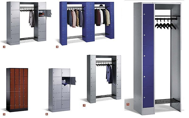 Garderoba wolnostojąca z 2 słupkami szafkowymi kod 80710-00