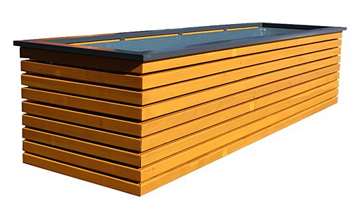 Donica drewniano stalowa CREATIVE