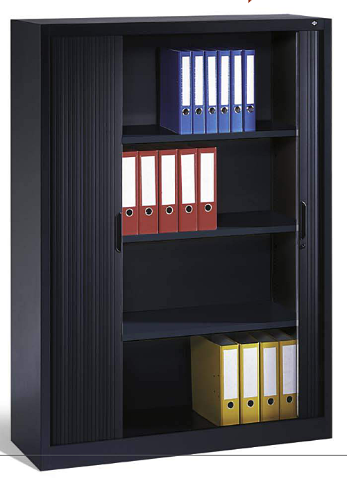 ■  Trwała konstrukcja stalowa ■  Drzwi żaluzjowe wykonane są z elastycznych mat z tworzywa sztucznego, podlegających recyclingowi z praktycznymi     uchwytami ■  Szafy dostarczane są w stanie zmontowanym ■  Poprzez wsuwane w korpus maty użytkownik ma nieograniczony dostęp do wnętrza szafy ■  Regulacja wysokości w standardzie