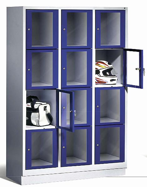 Szafa skrytkowa z drzwiami ze szkła akrylowego 8020A324 12 skrytek