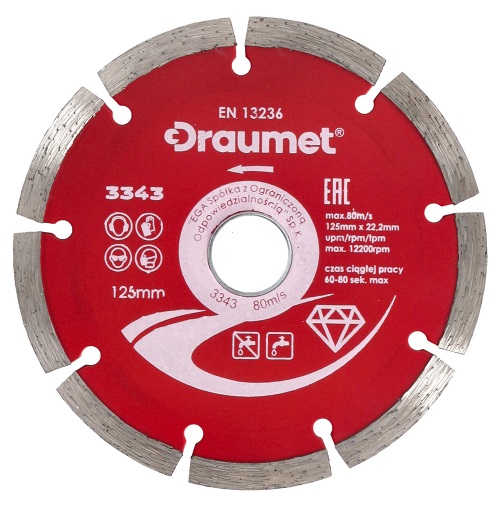 Tarcza diamentowa segmentowa 230x22,23x2,8mm 3345 Draumet