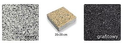 Kostka brukowa Polbruk Complex płukany, gr. 6 dostępna w wymiarze 20x20 cm kolor szary lub grafit